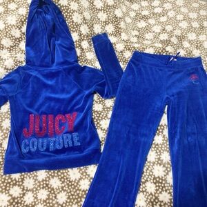 Juicy Couture Royal Blue Velour Set